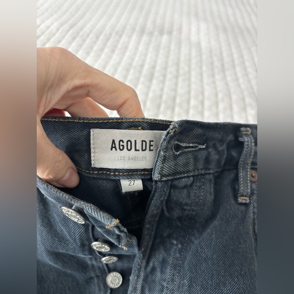 Agolde Denim - Agolde High Rise Dark Blue Jeans